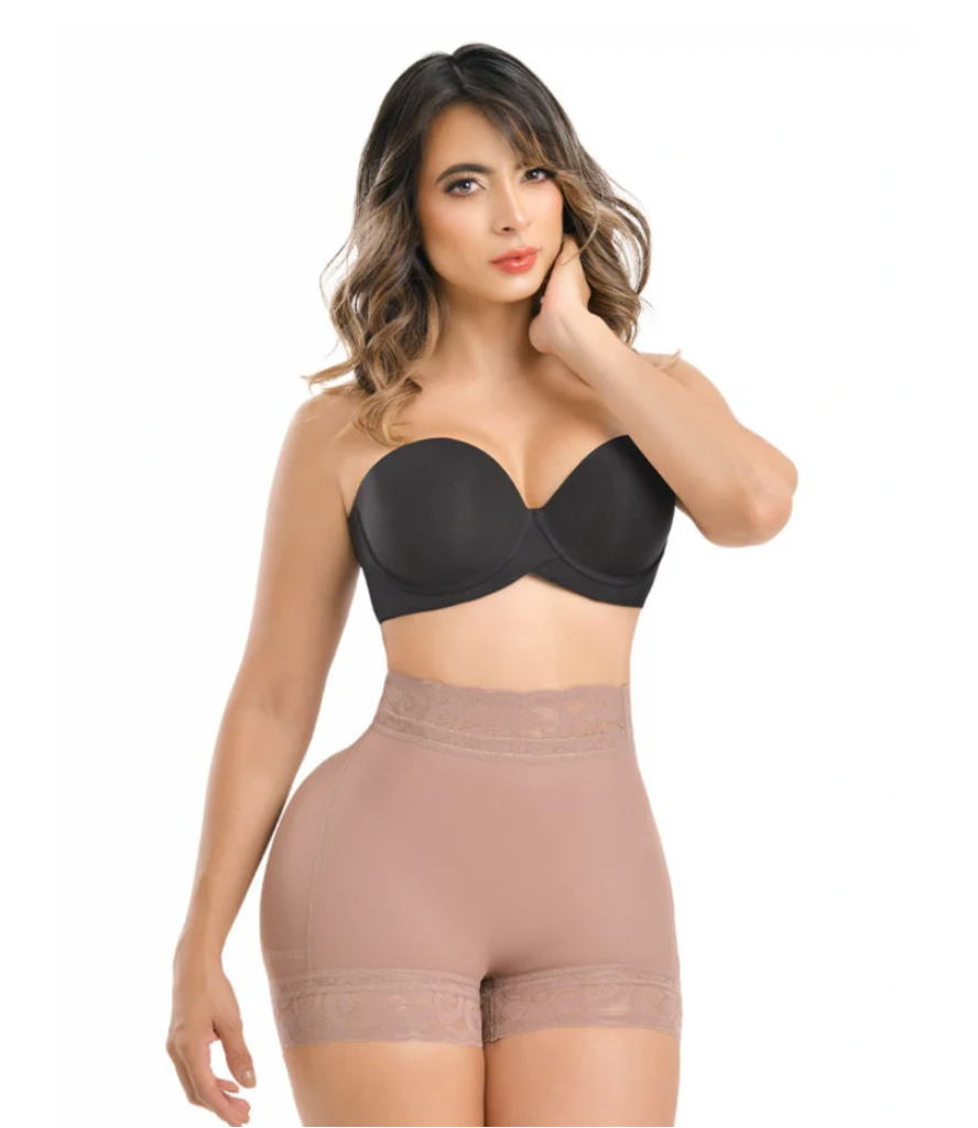 1374 Invisible line shorts for enhanced buttocks and ultra waist - Bichi Cocoa